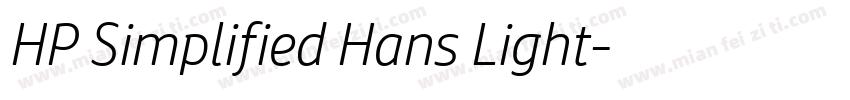 HP Simplified Hans Light字体转换